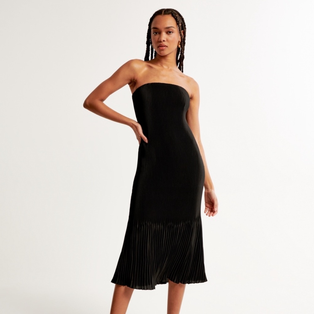 ABERCROMBIE & FITCH | Pleat Release Midi Dress